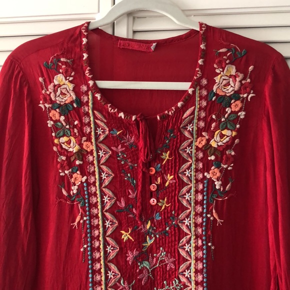 Johnny Was Embroidered Top M - Picture 2 of 9